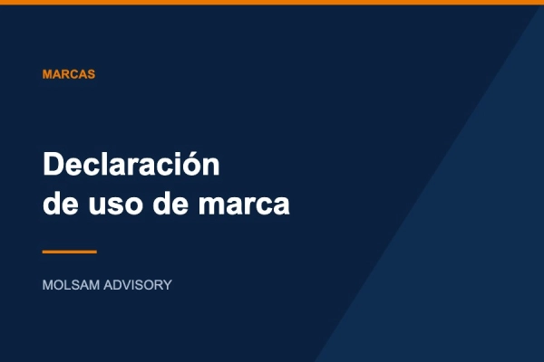 Declaración de uso de marca - Molsam Advisory